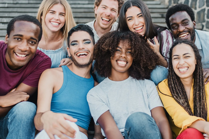 Group of college students