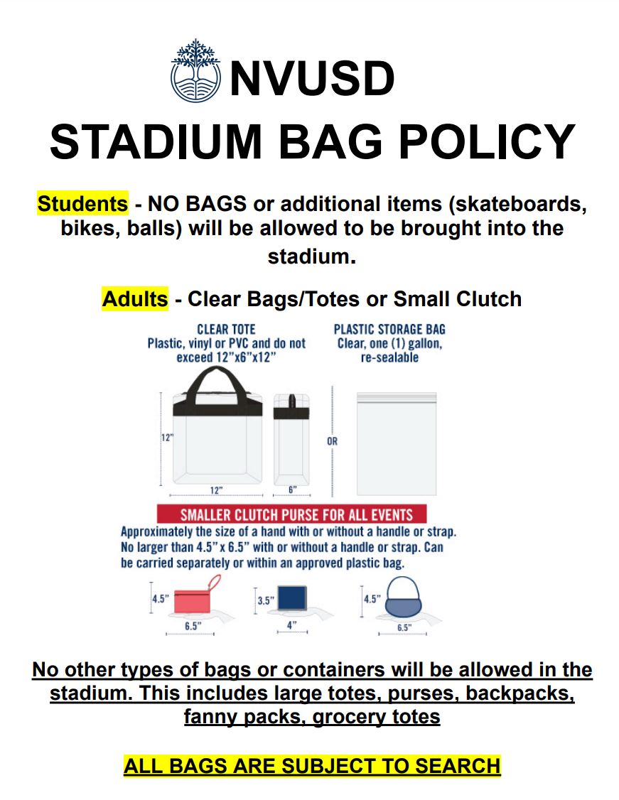 stadium bag policy flyer