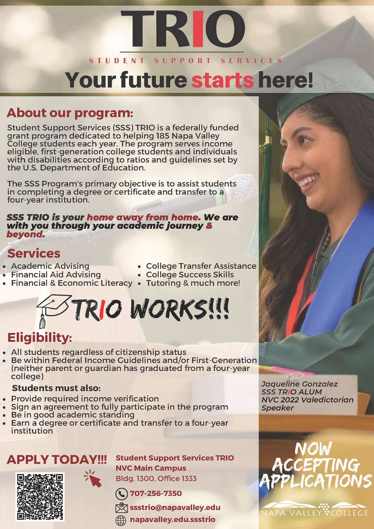 Flyer advertising SSS TRIO Programs