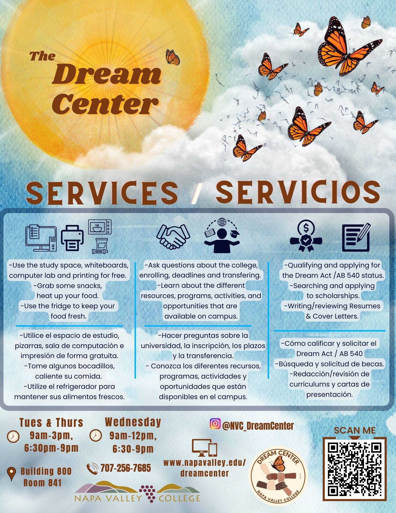 Dream Center brochure including resources and services