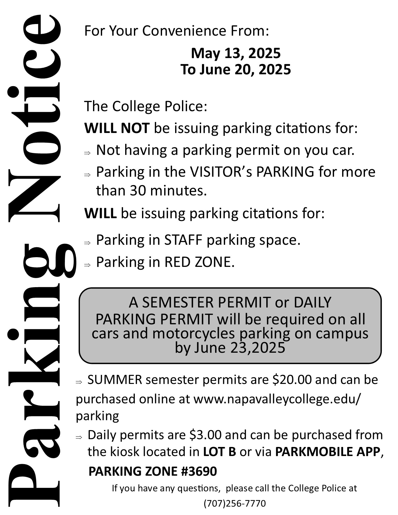 Parking Summer 25